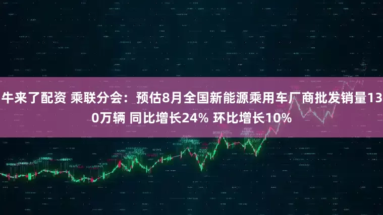 牛来了配资 乘联分会:预估8月全国新能源乘用车厂商批发销量130万辆 同比增长24% 环比增长10%